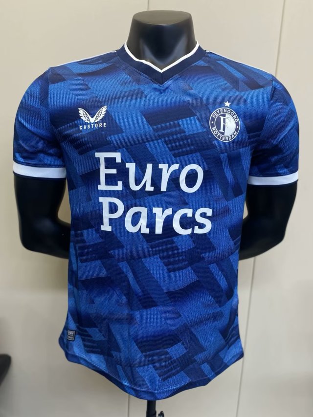 AAA Quality Feyenoord 23/24 Away Blue Soccer Jersey(Player)